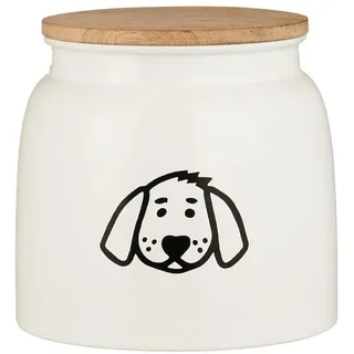 ib laursen Dose für Hundefutter mit Holzdeckel weiß 04897-11
