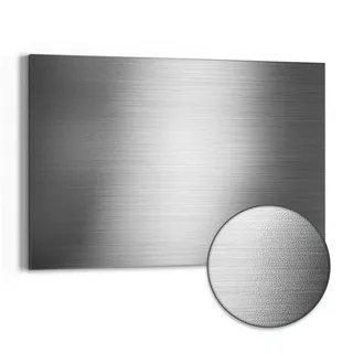deqori Metall Magnettafel | 60x40 cm cm groß | Motiv "Gebürstetes Aluminium" | Whiteboard für alle Magnete | Magnetboard Wand-Tafel für Küche & Büro | Design Magnetwand Pinnwand magnetisch