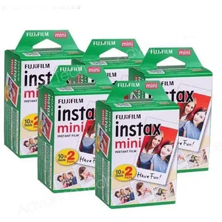 Fujifilm Instax Mini 100 Sofortbildfilm für Fuji 7s 8 25 50s 90 300 Sofortbildkamera, Share SP-1 Weiß, 5 Stück