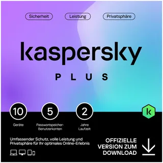 Kaspersky Lab Kaspersky Plus 2025 10 Geräte / 2 Jahre ESD