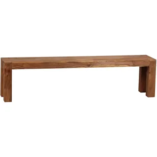 FineBuy Sitzbank Akazie Braun 180 x 35 cm