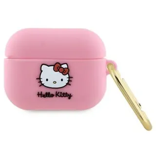 Hello Kitty HKAP3DKHSP AirPods Pro Hülle, rosa/pink, Silikon, 3D-Katzenkopf - Rosa