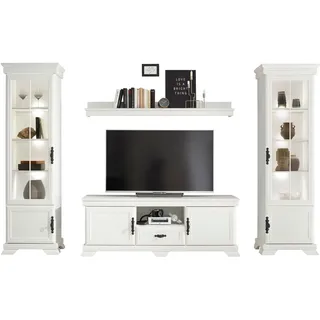 Home Affaire »Royal« bestehend aus 2 Vitrinen, 1 Lowboard und 1 Wandboard, 4 Stk. tlg., weiß