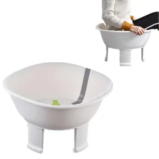 Sitz-Badewanne, Sitzbad für Hämorrhoiden, Sitzbad-Set für Damen und Herren, breitere Sitzfläche, tiefe Schüssel (weiß)