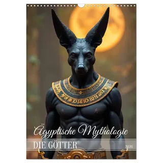 Calvendo Ägyptische Mythologie - Götter, Helden und Monster (Wandkalender 2026 DIN A3 hoch), CALVENDO Monatskalender: