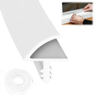 Türdichtung, Türrahmen Dichtung, Zimmertürdichtung, Innentürdichtung zur Schalldämmung und Kollisionsvermeidung,für 3mm Nut und 11mm Falz(Weiß-20M)