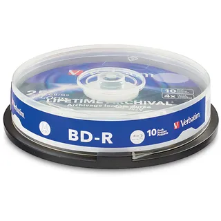 Verbatim M-DISC BD-R 25GB 4x - mit Tintenstrahldrucker bedruckbare Obe...