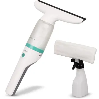 MPM Fenstersauger MDS-01 - Fenstersauger der automatisch Wasser absaugt - Ohne Streifen und Wasserflecken - 40 Minuten Betriebszeit mit Einer Ladeladung