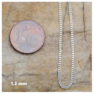 HOPLO Panzerkette Silberkette Panzerkette Länge 36cm - Breite 1,2mm - 925 Silber, Made in Germany silberfarben 36 cm Kindergröße