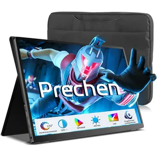 Tragbarer Monitor Touchscreen,14 Zoll 1920X1200 IPS Touchscreen mit Schutztasche, Reisemonitor mit Lausprecher & Lautsprecher, 100% sRGB HDMI USB C CNC Externe Monitore für Windows Laptop PC
