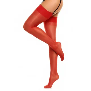 Glamory Damen Strapsstrümpfe Perfect 20 DEN, Rot (Rot), XX-Large (Herstellergröße: 2XL-(52-54))