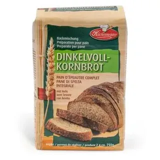 Küchenmeister Brotbackmischung Dinkelvollkornbrot, mit Dinkelsauerteig und Hefe, 1kg