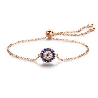925 Sterling Silber Evil Eye Charm Armband Viel Glück Blau Cz Box Kette Armbänder Für Frauen Türkischen Schmuck