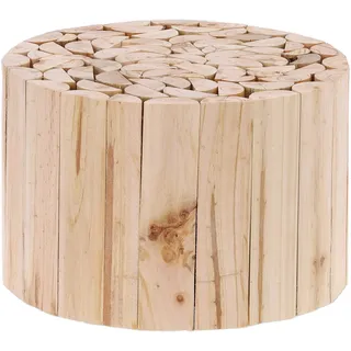 Relaxdays Blumenhocker, Holz, rund, naturbelassen, für Blumentöpfe, Pflanzkübel, Blumenständer HxD: 20 x 30 cm,