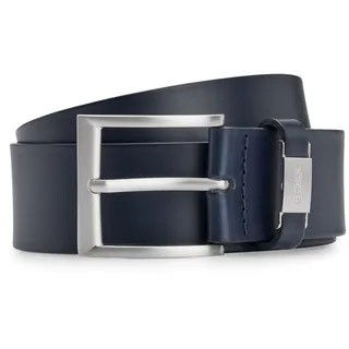 Gürtel Leder 100 cm blau