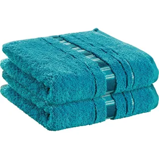 Erwin Müller Handtuch Handtuch "Achern" 2er-Pack, Frottier, Walk-Frottier Uni grün