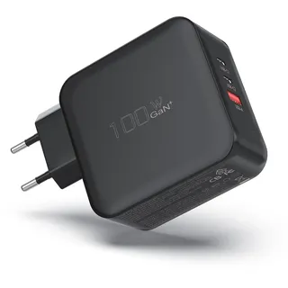 BIUBOTY USB C Ladegerät 100W, 3 Ports Laptop Netzteil GaN Tech ladegerät PD PPS Fast Charger Schnellladegerät, Ladeadapter für MacBook Pro/Air, iPhone 15/14/13/12, iPad Pro, Samsung S24/23 Ultra