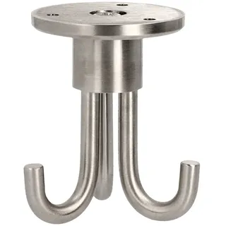 MS Beschläge Garderobenhaken Edelstahl 3-fach Weiß