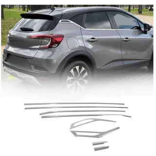 OMAC Zierleisten-Aufkleber Fensterleisten für Renault Captur 2020-2025 Edelstahl Chrom 8tlg, (8tlg), Langlebig,Einfache Reinigung,Einfache Installation,Rostbeständig silberfarben
