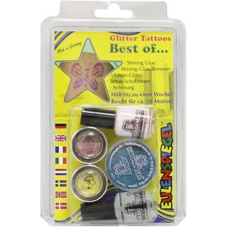 Eulenspiegel 730515 Glitzer Tattoo Set Best of, Glitter-Set, Karneval, Mottoparty, Halloween