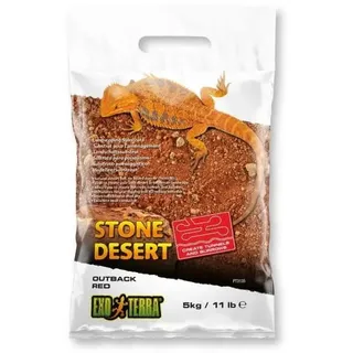 Exo Terra - Stone Desert lehmhaltiger natürlicher Terrarium Bodengrund Ohne Chemikalien (5Kg, Red Stone)