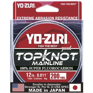 Yo-Zuri Topknot Fluorocarbon Mainline 200 YD Spule, 5,4 kg, naturklar