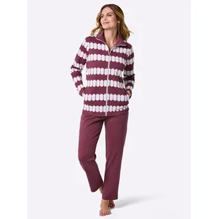 Witt Weiden Hausanzug Lounge-Set Bordeaux/Ecru 40/42