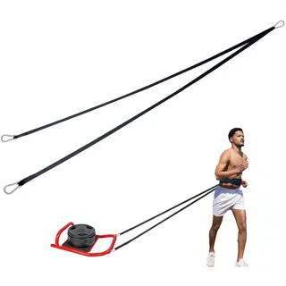 CORECISE Beschwerter Trainingsgurt mit Riemenscheibenriemen zum Ziehen von Schlitten und Reifen (Gurt 1)