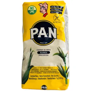 PAN 1kg P.A.N. weißes helles Maismehl, vorgekocht Harina De Maiz