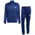 3 Streifen French Terry Herren Trainingsanzug blau/weiß S