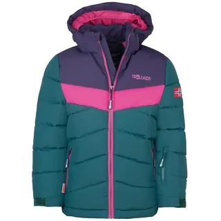 TROLLKIDS Kinder Gryllefjord Jacke (Größe 164, tuerkis)