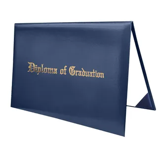 GraduationService Smooth Diploma Cover with Gold Imprinted Diploma of Graduation 8 1/2 x 11 by GraduationService