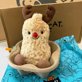 Christmas Jellycat-AMUSEABLE PEANUT REIN ER Collectible Cute Soft Plush Toy Fun