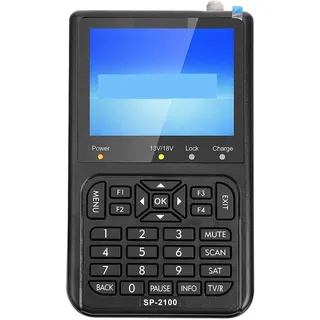SATLINK SP-2100 HD Satelliten Messgerät Sat Finder für DVB-S/DVB-S2 MPEG-2/4 Digitales Messgerät mit 3,5" TFT LCD Display & Tonsignal inkl. Steckernetzteil, AV-Adapterkabel & Nylonschutztasche