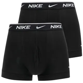 Nike Herren Everyday Cotton Stretch Trunks 2Pk, Black, XL