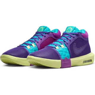 NIKE Lebron Witness VIII Basketballschuhe Herren 500 - field purple/white/dusty cactus 43