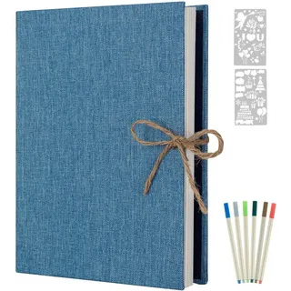 luxuskollektion Selbstklebendes Fotoalbum Scrapbook zum Einkleben 60 weiße Seiten