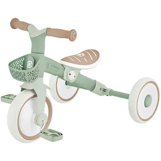 GLOBBER Dreirad für Kinder Learning Trike 2-in-1 Plus Eco salbeigrün