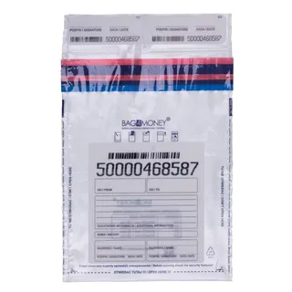 OFFICE PRODUCTS Safebags Sicherheitsbeutel / 50 Stück/transparent/ B5/ 190x260mm/ ausbruchsicher/für den Transport von Bargeld und Wertsachen/einzeln nummeriert