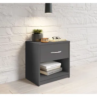 SchlafKONTOR Nachtschrank Pepe 39 x 28 x 41 cm Grau