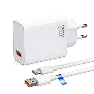 Schnellladegerät 120W USB Ladegerät Netzteil mit Typ C Ladekabel 6A für Xiaomi 15 14 Ultra/14/14T/13T/13/13 Lite,Redmi Note 15 14 13 12 11 10 Pro 5G,Poco F7 X7 X6 M6 X5 Pro USB Power Handy Ladegeräte