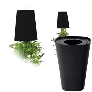 Pflanzgefäß zum Aufhängen im Innenbereich, Pflanzenaufhänger, Hängetöpfe, Pflanzenhalter, Hängekörbe für Pflanzen, Heimdekoration (schwarz)