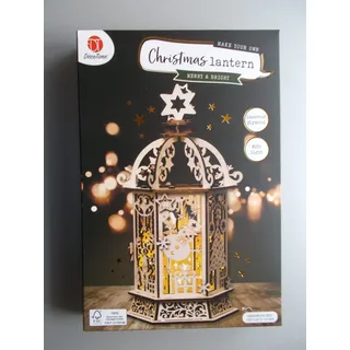 3D Puzzle, Laterne,  "Christmas Laterne" aus Holz, ca.24cm, LED-Lampe,