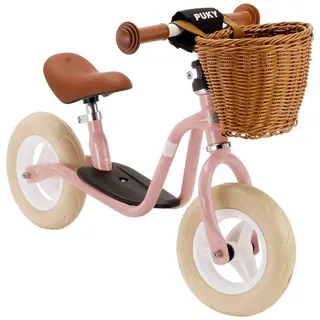 Puky Laufrad LR M Classic, Hellrosa, Cognac, Metall, Kunststoff, 34-47x34 cm, Rahmen mit tiefem Einstieg, höhenverstellbar, gepolsterter Sattel, niedrige Sitzhöhe für sicheren Halt, formschön, stabiler Rahmen, leise Räder, ergonomischer Sitz, Outdoor Spielzeug, Kinderfahrzeuge, Laufräder
