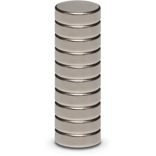 Maul Magnet - x H) 10 mm x 3 mm Scheibe Silber 10 St. 6166396