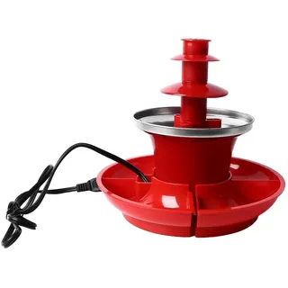 Pesfehhy Schokoladen-Wasserfallmaschine, Schokoladenbrunnen-Maschine, Abnehmbares Mini-Nostalgie-Schmelzschokoladenfondue, Schokoladenschmelzfondue, EU-Stecker