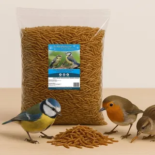 futterbauer Mehlwürmer getrocknet Fischfutter Vogelfutter Nagerfutter
