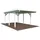 Einzel-Carport 315 x 372 cm Weiß lackiert