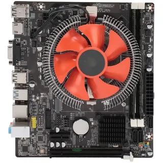 B75 Motherboard, Dual-Channel DDR3 8G Motherboard CPU Combo mit Lüfter, PCIE X16, M.2 Slot NVME, SATA, USB 2.0/3.0, Erweiterung Mehrerer Schnittstellen, Desktop-Motherboard für PC