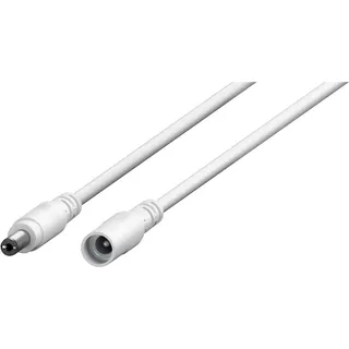 goobay 76677 - Adapterkabel, 10000 mm 2,1 mm, DC-Stecker auf DC-Kupplung, weiß